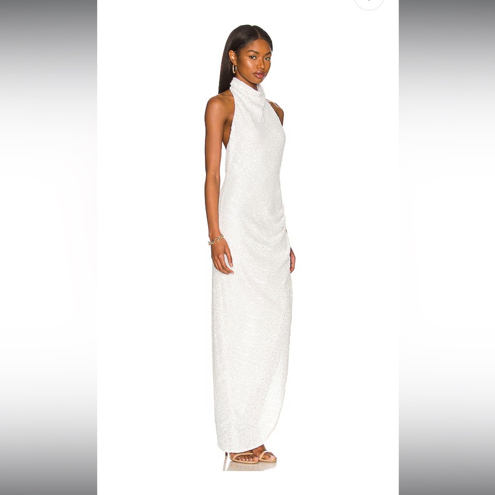Amanda Uprichard x REVOLVE Samba Gown in White Sequin - Picture 8 of 11